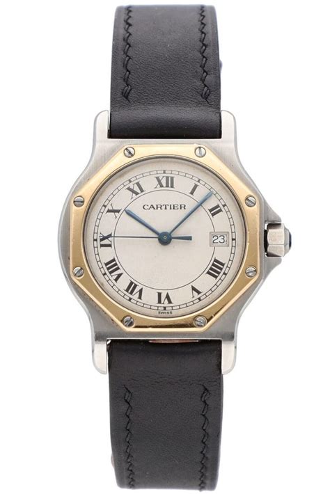 cartier santos octagon 30mm|cartier santos octagon ladies watch.